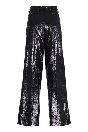 PRADA Black Sequin Tailored Trousers for Women - Spring/Summer 2024