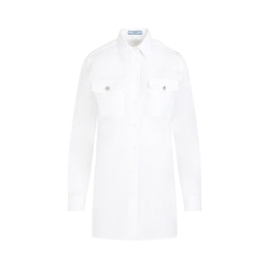 PRADA Cotton Shirt for Women in White for SS24