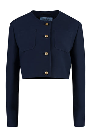 PRADA Blue Wool Blazer for Women - SS24 Collection