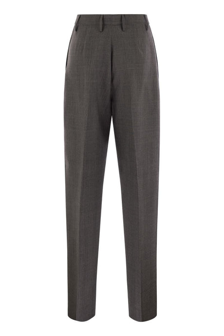 FABIANA FILIPPI PRINCE OF WALES WOOL AND SILK TROUSERS