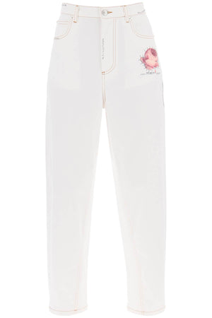MARNI White Logo Application Jeans for Women