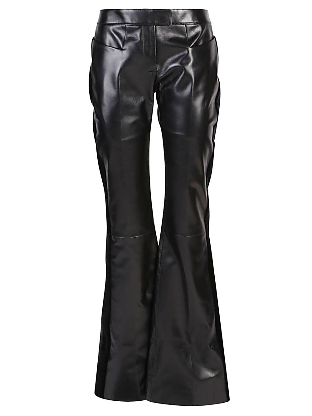 TOM FORD Flared Leather and Velvet Trousers for Women