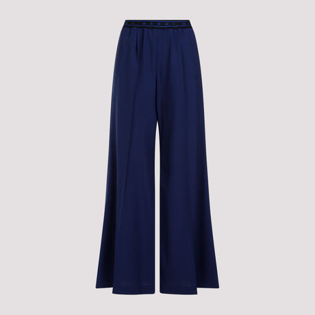 MARNI Stylish Blue Wool Trousers for Women