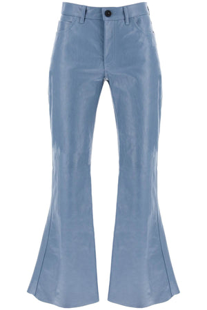 MARNI Aqua Flared Leather Pants for Women - SS24 Collection