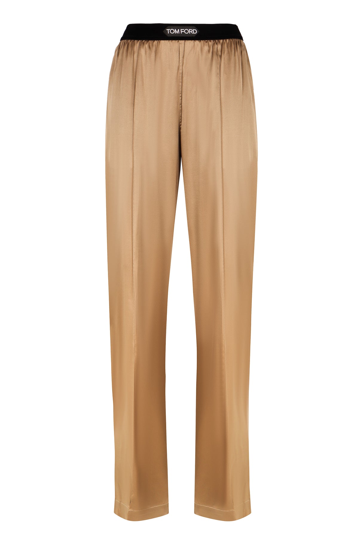 TOM FORD LOGO PATCH STRAIGHT LEG TROUSERS