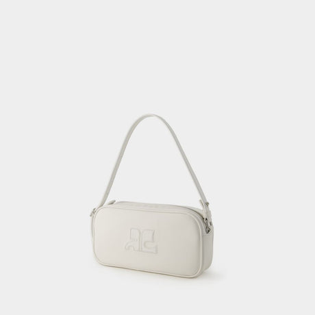 COURREGÈS UNISEX White Handbag for SS24 with Perforated Details