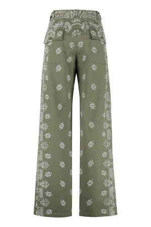 AMIRI Green Bandana Print Cotton Trousers for Men - FW24 Collection