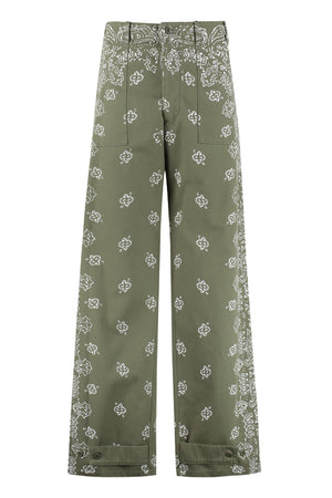 AMIRI Green Bandana Print Cotton Trousers for Men - FW24 Collection