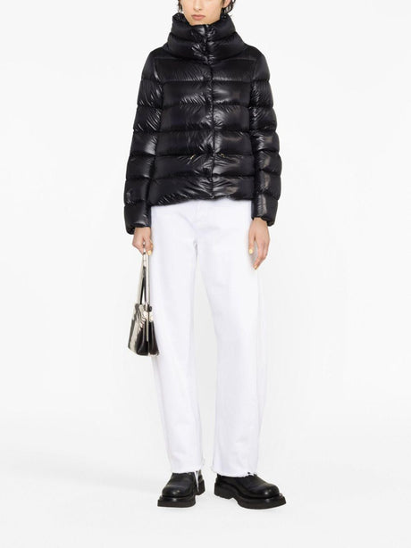 HERNO Luxurious Quilted Down Jacket with Monogram Accents