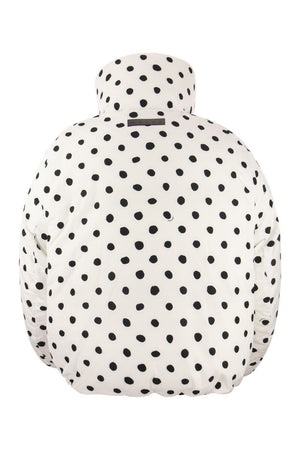 MARNI White Polka Dot Oversized Down Jacket for Women - FW23 Collection