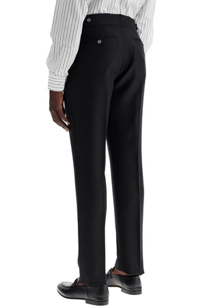 TOM FORD TAILORED WOOL AND MOHAIR TROUSERS