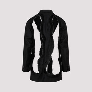 COMME DES GARÇONS HOMME PLUS Men's Wool Jacket for FW23 - Black