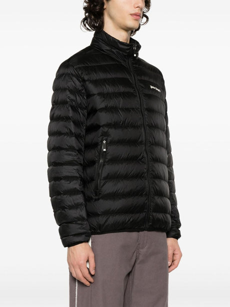 PALM ANGELS Black Logo Down Jacket for Men - SS24 Collection