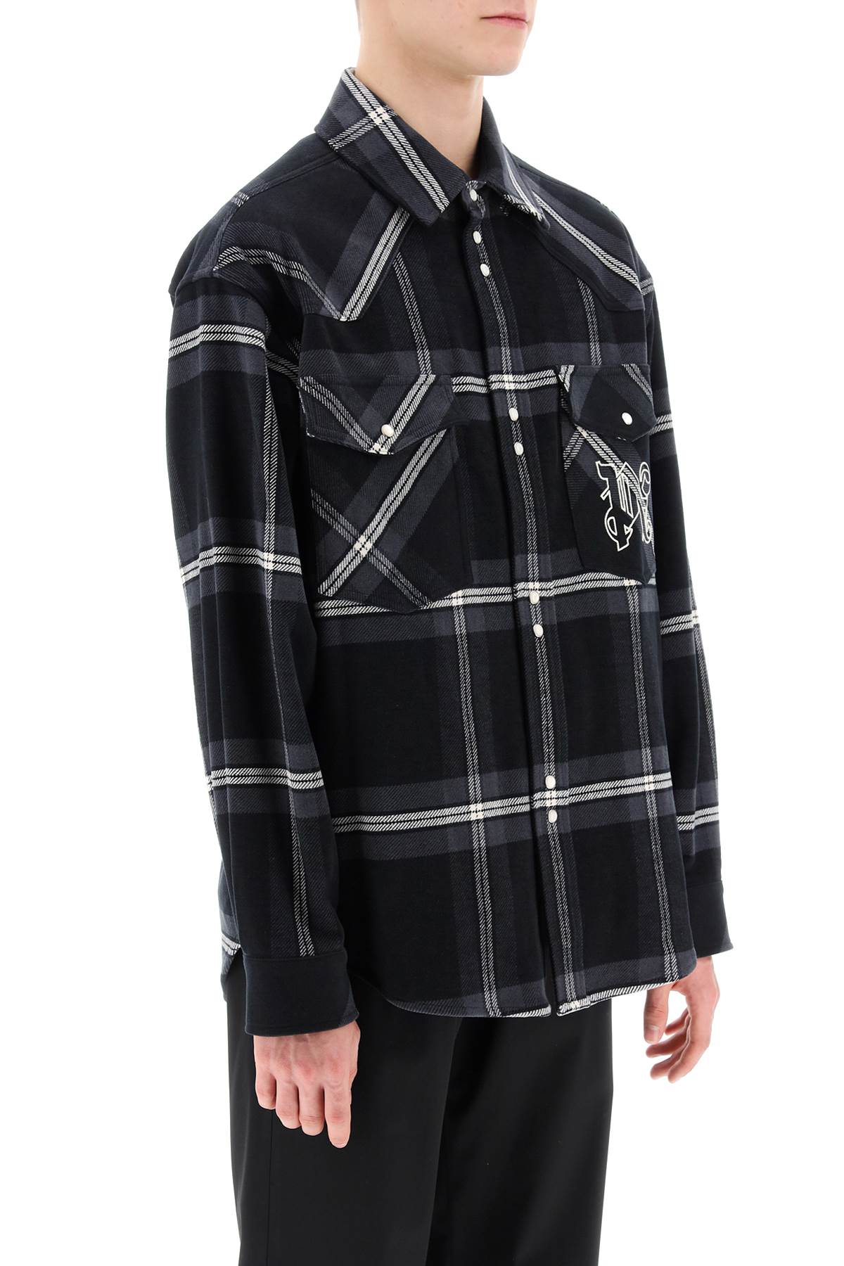 Checked Flannel Overshirt in Mixed Colors for Men