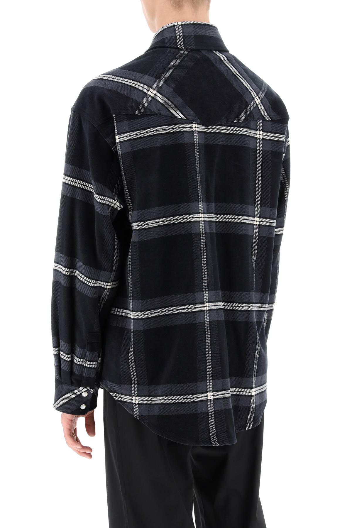 Checked Flannel Overshirt in Mixed Colors for Men