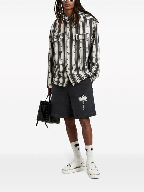 PALM ANGELS Men's Striped Overshirt for SS24 Season