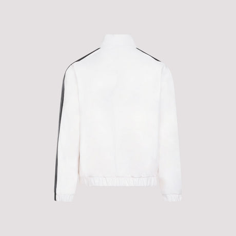 PALM ANGELS White Monogram Leather Jacket for Men - SS24 Collection