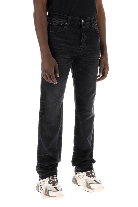 Black Straight Cut Loose Jeans for Men (SS24)