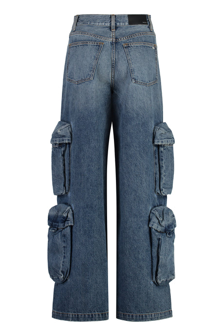 AMIRI Denim Women's Cargo Jeans with Multiple Pockets and Metal Rivets - SS24 Collection