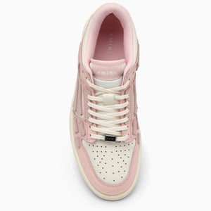 粉色真皮低帮女士运动鞋