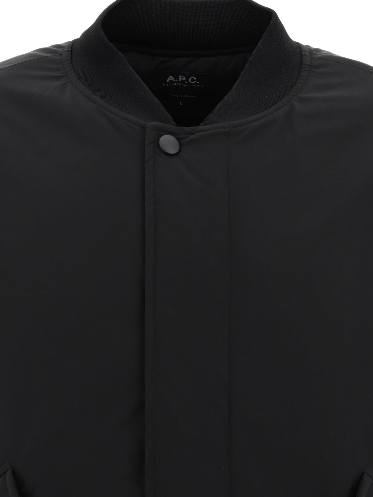 A.P.C. Sleek Black Bomber Jacket for Men - Seasonal Essential for FW24