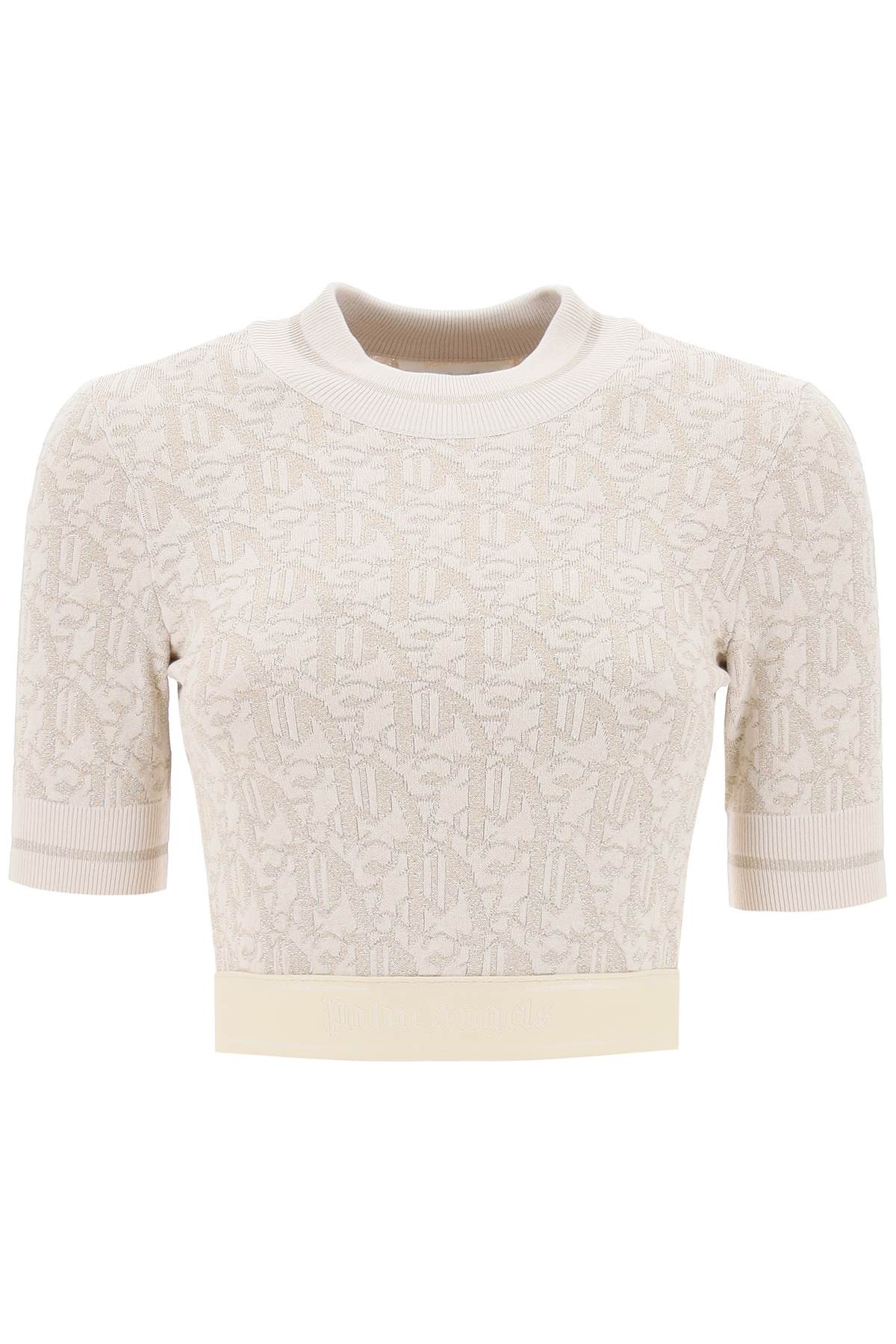 PALM ANGELS Feminine and Fun Cropped Knit Top in Mixed Colors