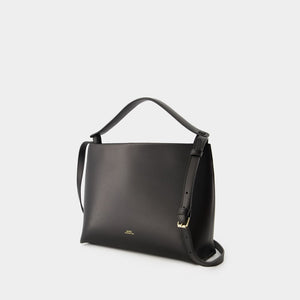 A.P.C. Sleek Black Calfskin Crossbody Bag for Women