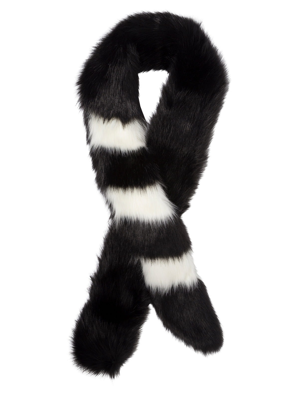 Elegant Black Synthetic Fur Scarf - FW18 Collection