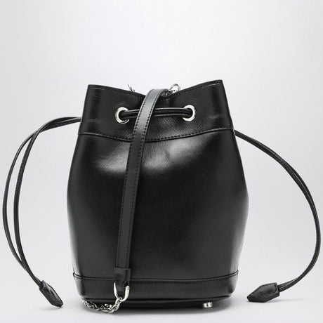ROGER VIVIER  BLACK LEATHER BUCKET Handbag TRèS VIVIER