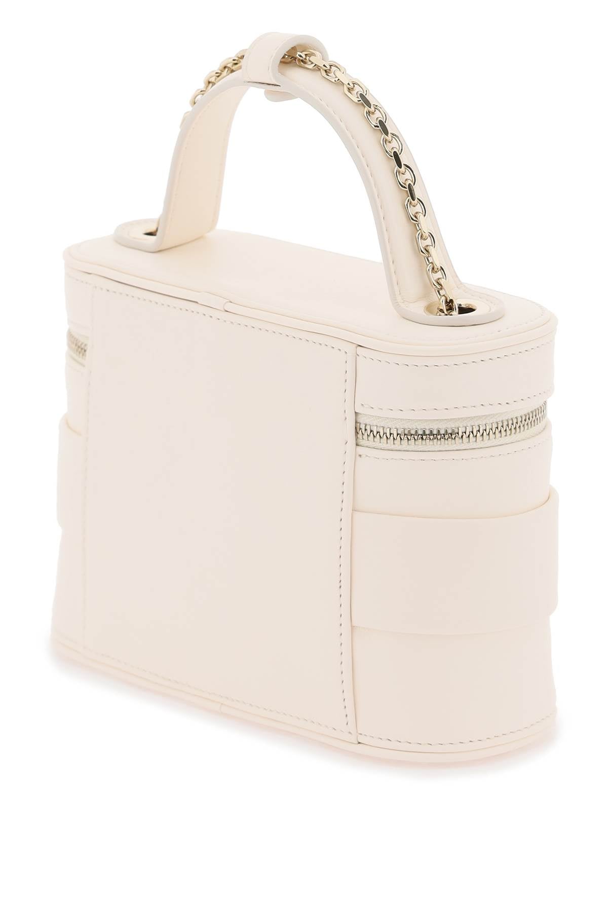 WHITE RHINESTONE Micro Handbag with Chain Shoulder by Roger Vivier
