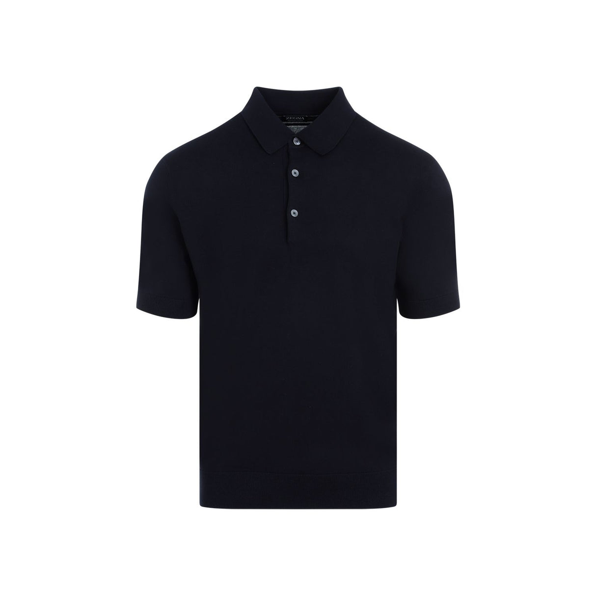 男性用ブルー綿ニットウェアTシャツ (SS24用)