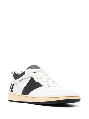 RHUDE Men's White Leather Sneakers - FW23 Collection