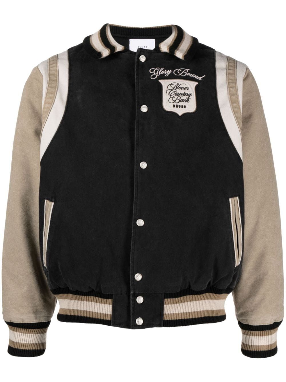 Washed Canvas Varsity Jacket for Men - FW23 Collection
