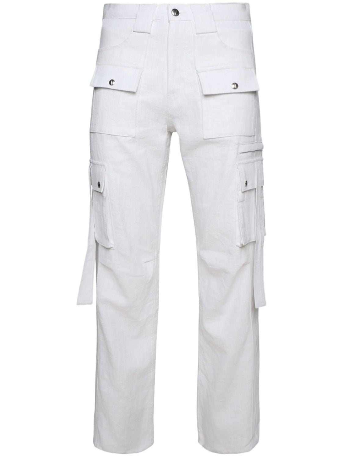 RHUDE White Linen Cargo Pants for Men - SS24 Collection