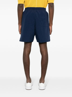 RHUDE Navy Blue Logo-Print Bermuda Shorts for Men