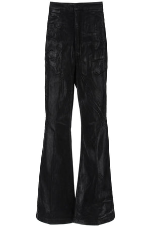 RICK OWENS Black Elasticized Pants for Women - SS24 Collection