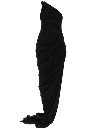 女性用ブラックドレープドレス SS24