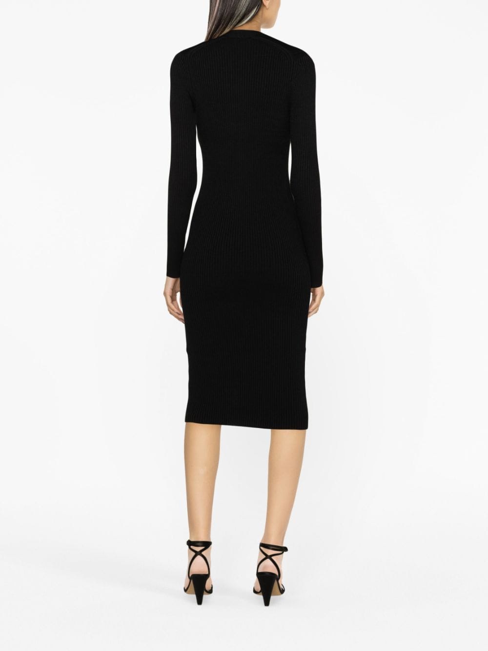 ISABEL MARANT Elegant Black Wool-Blend Midi Dress for Women - FW23
