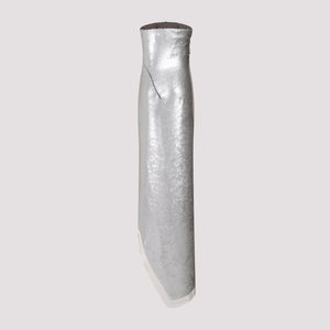 RICK OWENS Sparkle Silk Top for Women in Metallic