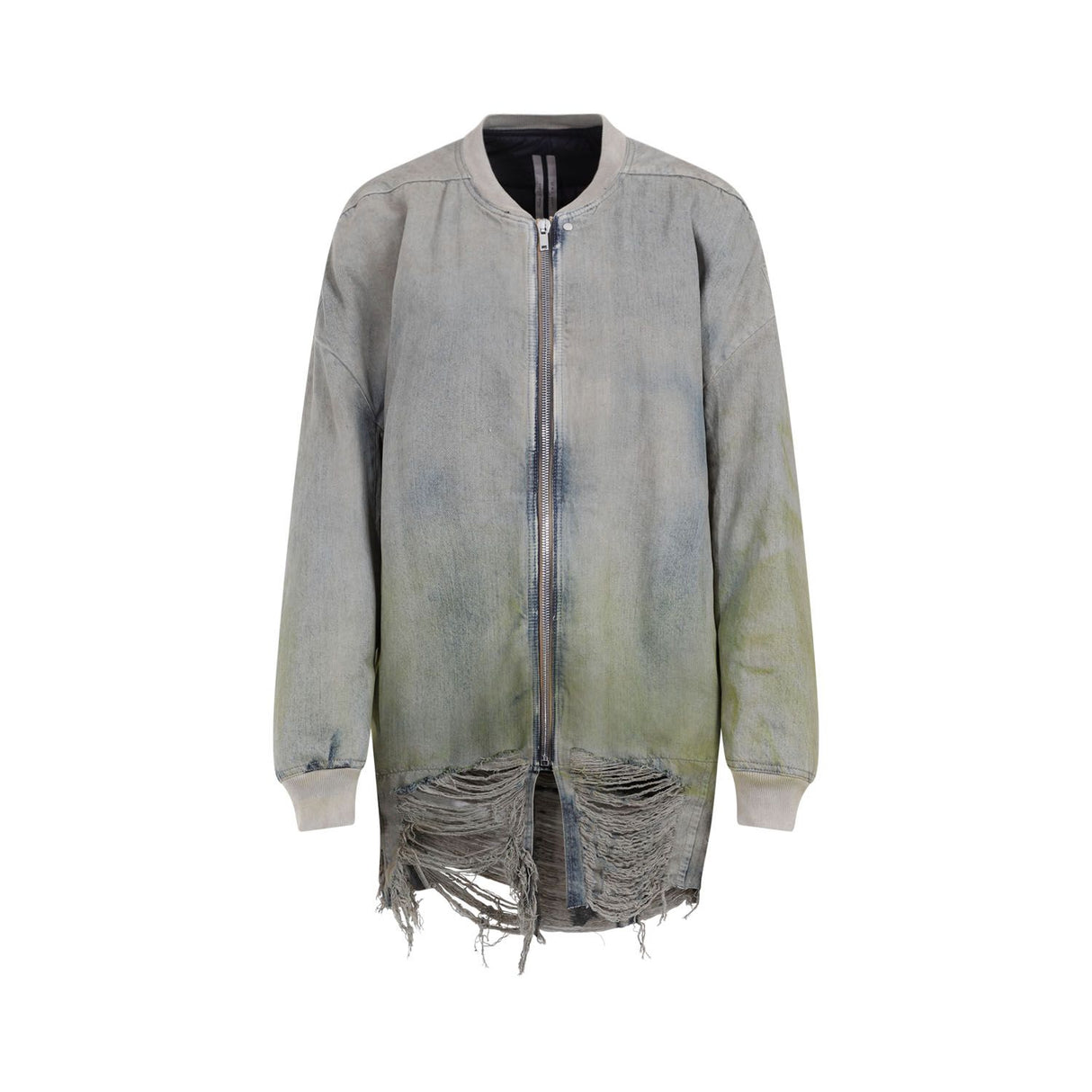 RICK OWENS Green Down Bomber Jacket for Women | FW23 Collection