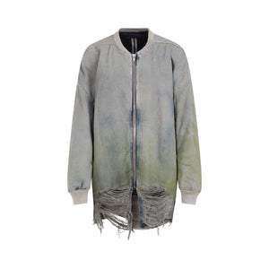 RICK OWENS Green Down Bomber Jacket for Women | FW23 Collection