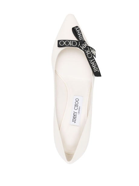 JIMMY CHOO White Bow-Detail Pumps for Women