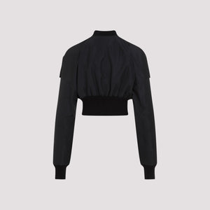 RICK OWENS Black Collage Bomber Jacket for Women - SS24