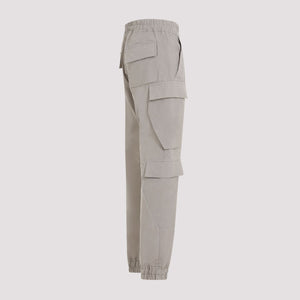 RICK OWENS Men's Grey Cargo Pants for SS24 Collection