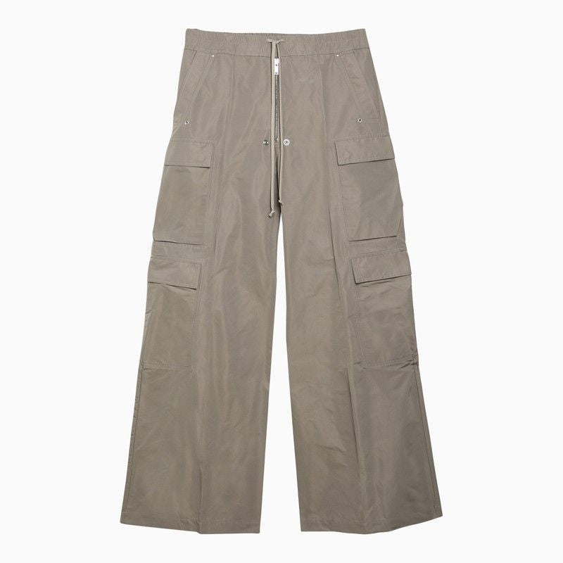 Wide Cargo Trousers in Pearl Grey for Men - RICK OWENS SS24 Collection