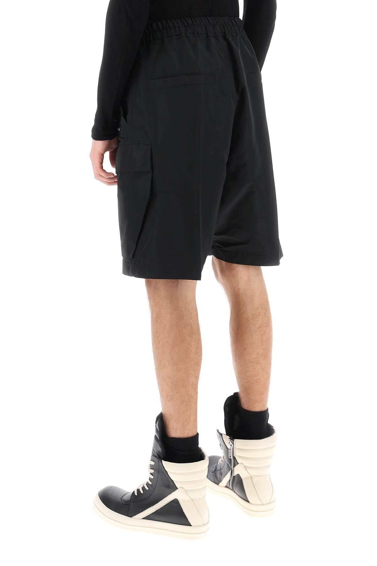 RICK OWENS Black Cargo Shorts for Men