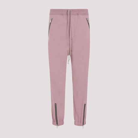 粉紅＆紫色100％棉製男士跑步褲