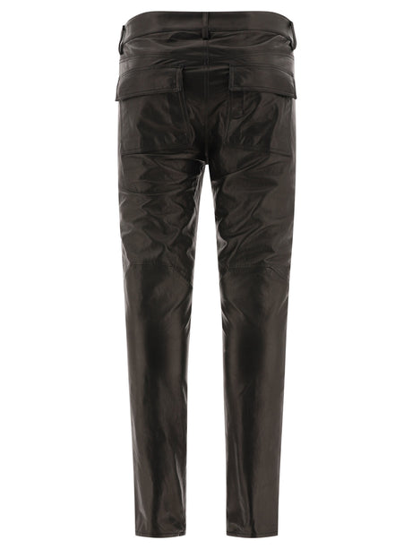 RICK OWENS Tyrone Midnight Leather Trousers