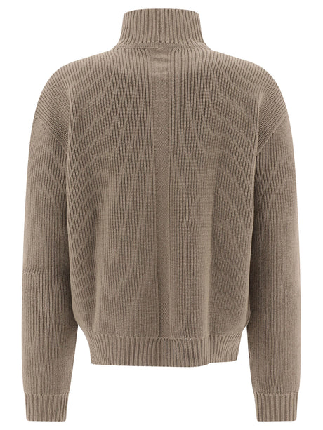 DRKSHDW Classic Ribbed Wool Sweater - Olive Green