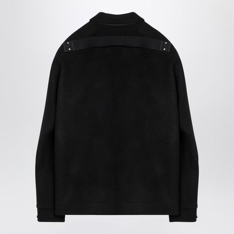 RICK OWENS Sleek Black Zippered Wool Jacket